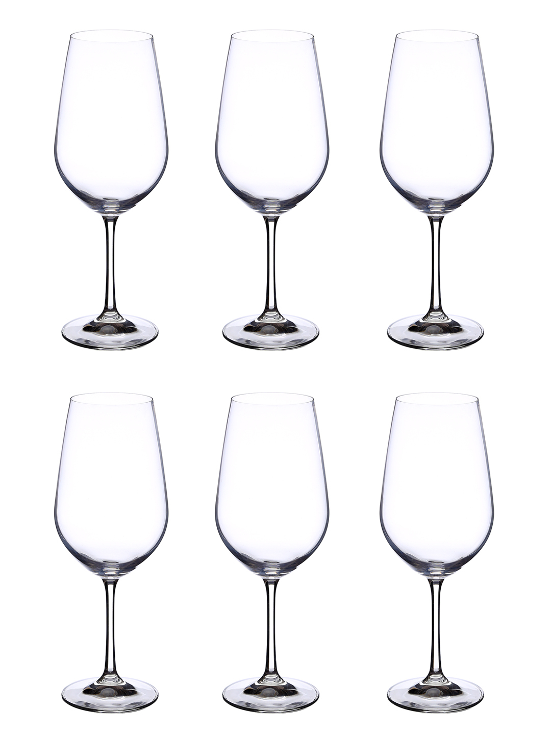 Bohemia Crystal Viola Wine Glass Set  550ml  Set of 6pcs  Transparent  Non Lead Crystal Glass