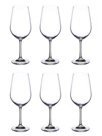 Bohemia Crystal Viola Wine Glass Set  550ml  Set of 6pcs  Transparent  Non Lead Crystal Glass