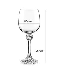 bohemia crystal Julia White Wine Glass Set  190ml  Set of 6  Transparent