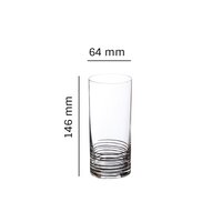 Bohemia Crystal Barline Water  Juice Drinking Glass Set 300ml Set of 6pcs Platinum Colour Non Lead Crystal Glass