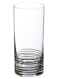 Bohemia Crystal Barline Water  Juice Drinking Glass Set 300ml Set of 6pcs Platinum Colour Non Lead Crystal Glass