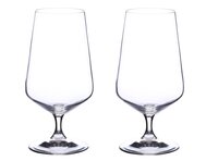 Bohemia Crystal Sandra Beer Glass Set  380ml  Set of 2pcs Transparent  Non Lead Crystal Glass