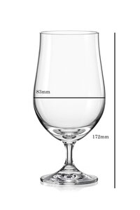 Bohemia Crystal Club Beer Glass Set 380ml Set of 2pcs Transparent Non Lead Crystal Glass