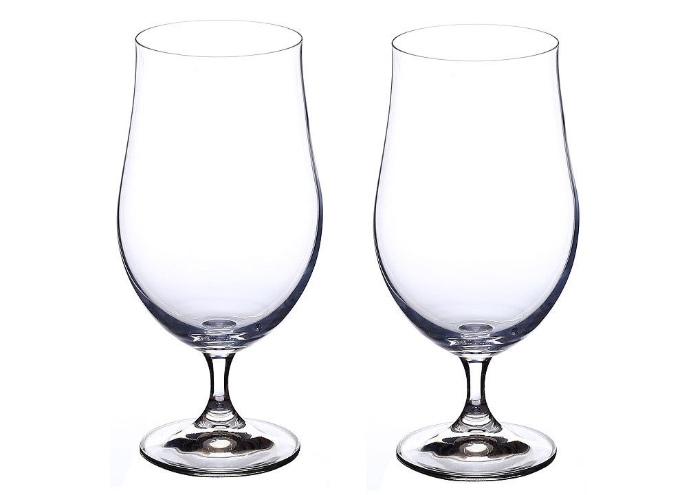 Bohemia Crystal Club Beer Glass Set 380ml Set of 2pcs Transparent Non Lead Crystal Glass