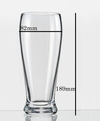 Bohemia Crystal Bar Beer Glass Set 560ml  Set of 2pcs  Transparent  Non Lead Crystal Glass