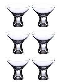 Bohemia Crystal Samba Ice Cream Cup Set 330ml Set of 6pcs Transparent Non Lead Crystal Glass