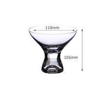 Bohemia Crystal Samba Ice Cream Cup Set 330ml Set of 6pcs Transparent Non Lead Crystal Glass
