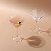 Bohemia Crystal Lara Martini Glass Set 210ml  Set of 6pcs  Transparent  Non Lead Crystal Glass