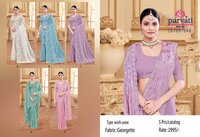 Cut Work Border Fancy Work Saree For Reception Function-16769 - Fabric Type: Organza