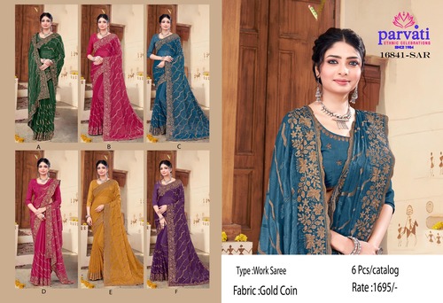 Shimmer Silk Elegant Work Saree For Wedding Reception-16841