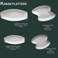 Ceramic Platter With Unique Design - Durable Stoneware, 16x12 Inches, Glossy Finish , Versatile For Appetizers, Main Courses, Or Desserts