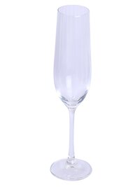 Bohemia Crystal Viola Waterfall Champagne Flute Glass Set 190ml Set of 6 Transparent