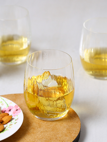 Bohemia Crystal waterfall Whiskey Glass Set 300ml Set of 6pcs Transparent Non Lead Crystal Glass
