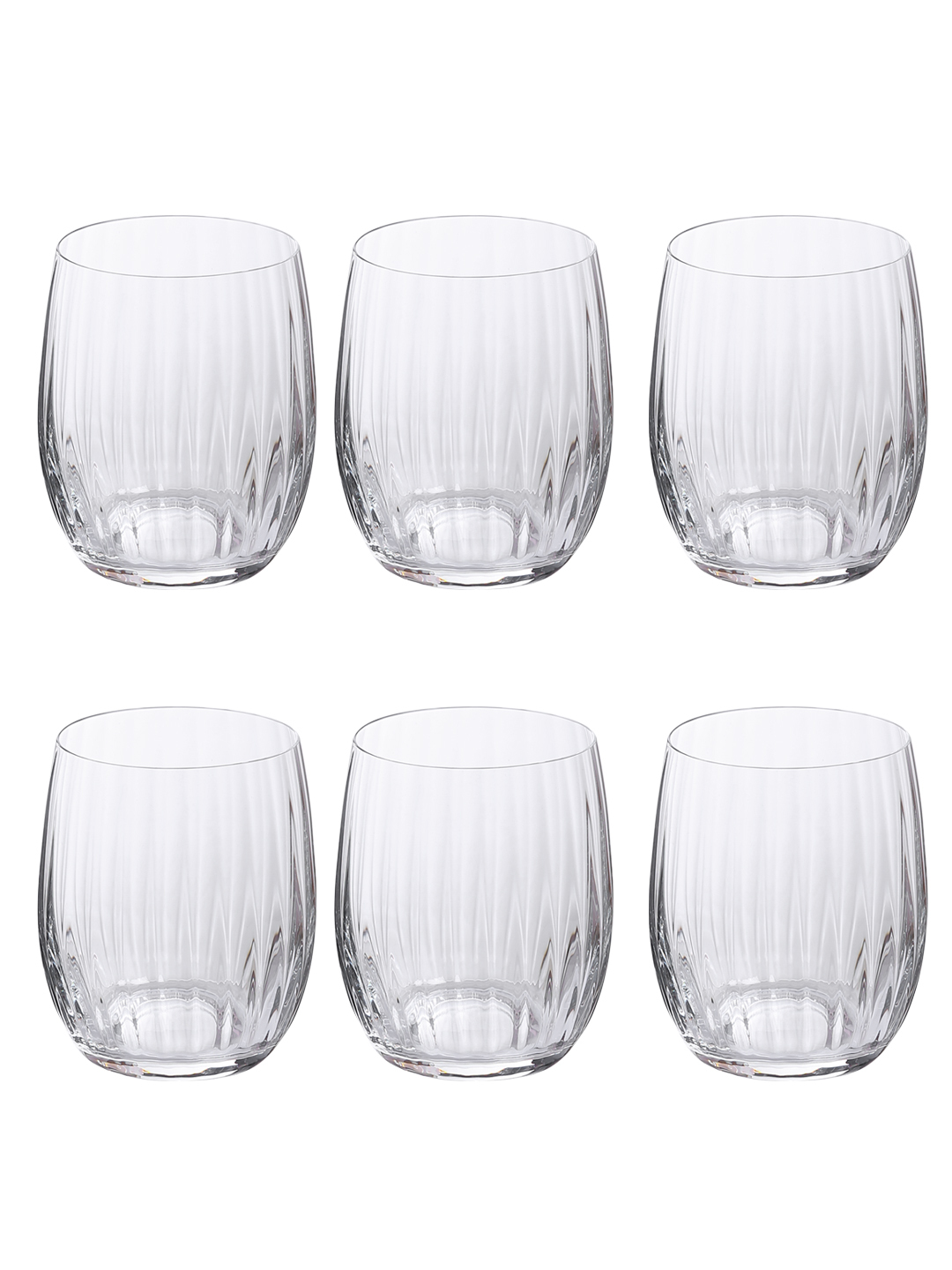 Bohemia Crystal waterfall Whiskey Glass Set 300ml Set of 6pcs Transparent Non Lead Crystal Glass