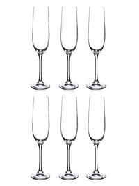 Bohemia Crystal Viola Champagne Flute Glass Set 190ml Set of 6