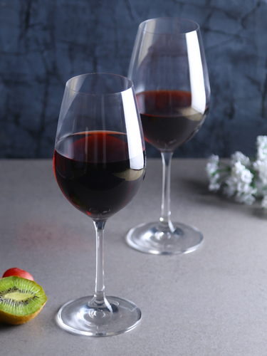 Bohemia Crystal Viola Wine Glass Set 450ml Set of 6 Transparent
