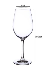 Bohemia Crystal Viola Wine Glass Set 450ml Set of 6 Transparent