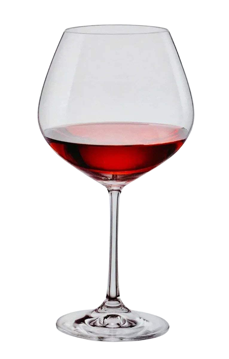 Bohemia Crystal Viola Wine Glass Set 570ml Set of 6 Transparent