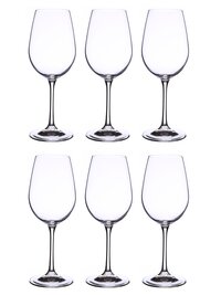 bohemia crystal Viola White Wine Glass Set 350ml  Set of 6 Crystal Clear