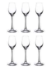 Bohemia Crystal Viola Liquor Glass Set 60ml Set of 6pcs Transparent Non Lead Crystal Glass