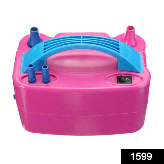 PORTABLE DUAL NOZZLE ELECTRIC BALLOON BLOWER PUMP INFLATOR (1599)