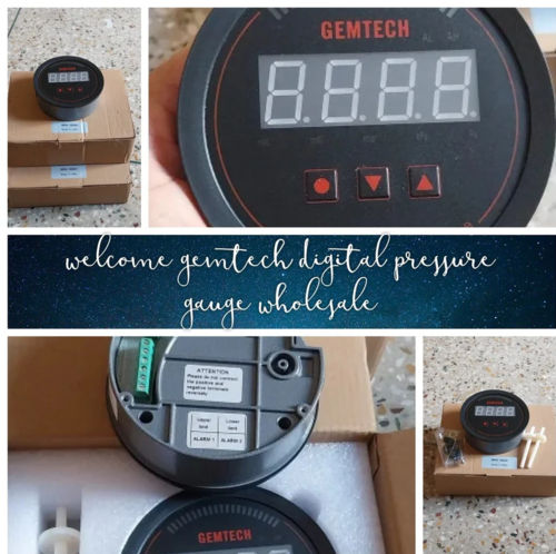 GEMTECH Series 3000 Digital Pressure Gauge With Alarm Range 0 to 4.000 INCH W.C