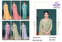 Tissue Satin Silk Bright Zarkan Work Designer Saree For Reception Function-16898
