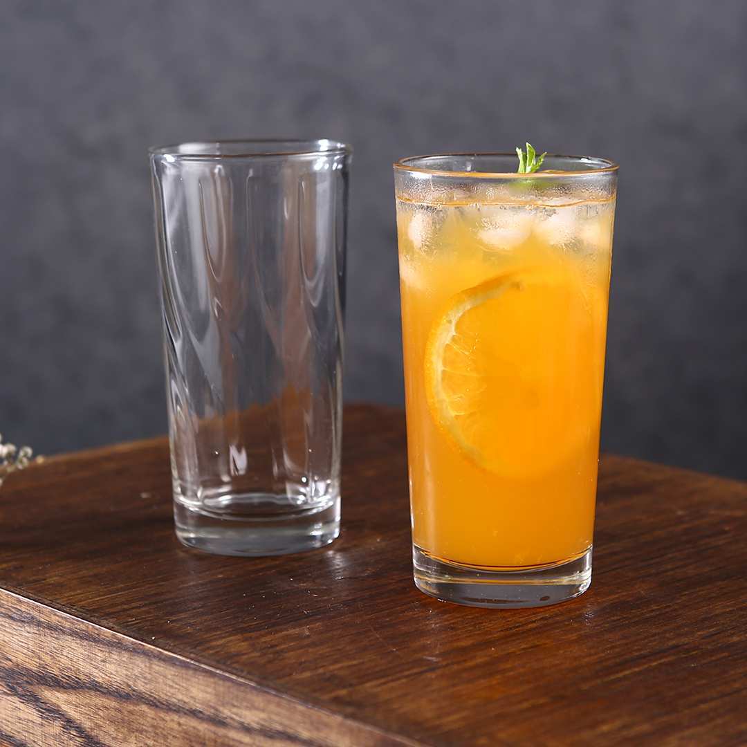 Uniglass Kyknos Imported Tall Water Juice Glasses Set  Transparent  250ml  Set of 6