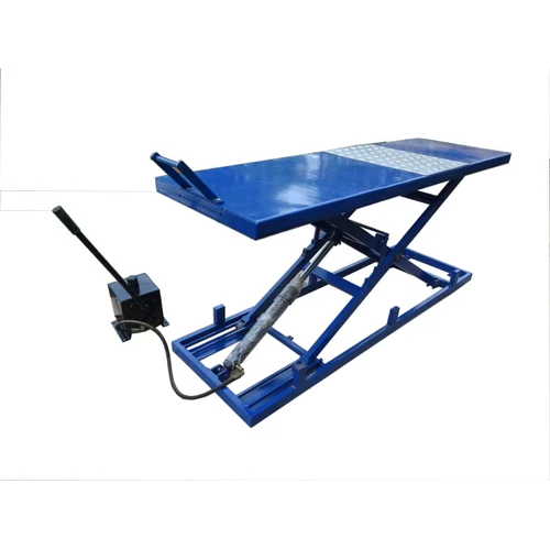 Mech Ind Manual Type Hydraulic Two Wheeler Service Ramp