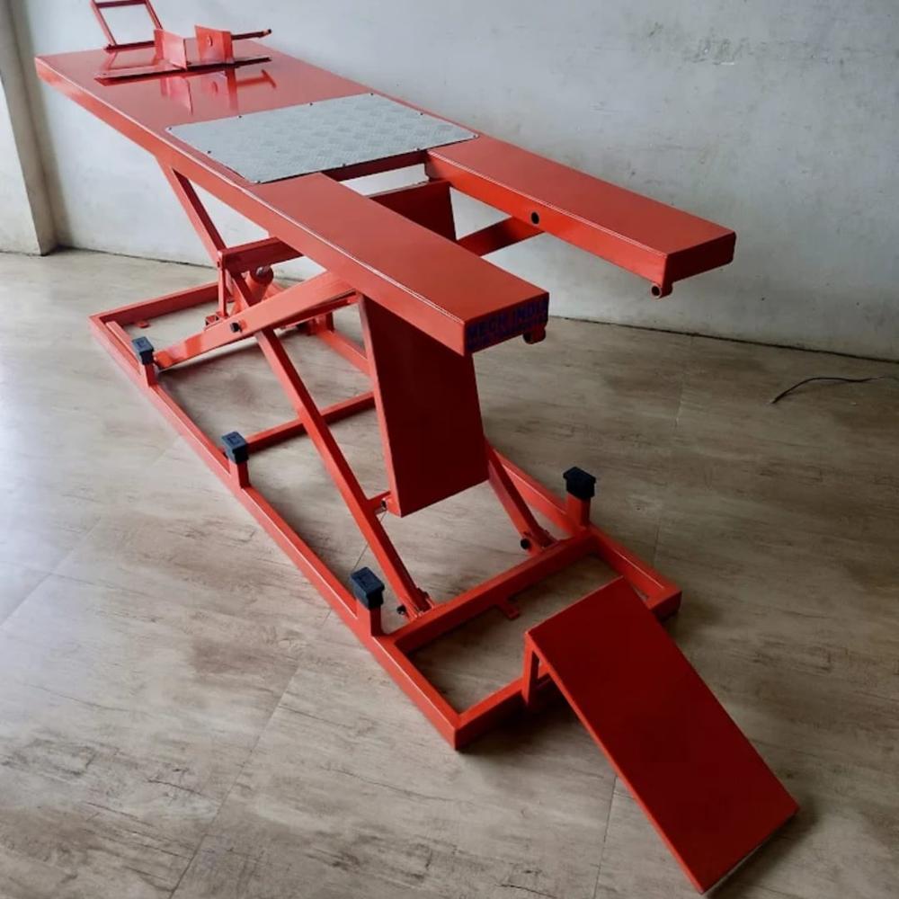 One Side Open Hydraulic Ramp For Automobile - Color: Orange