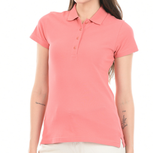 Regular Fit Polo Neck T-Shirt for Women 100% Cotton