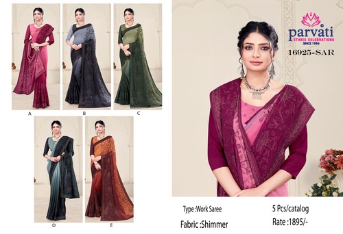 Shimmer Silk Two Shaded Beautiful Saree-16925