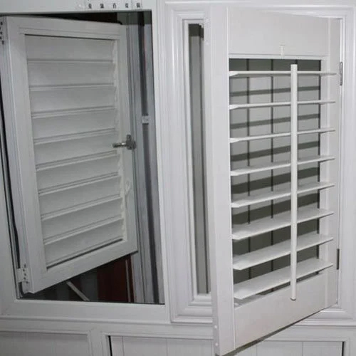 White UPVC Louver Window