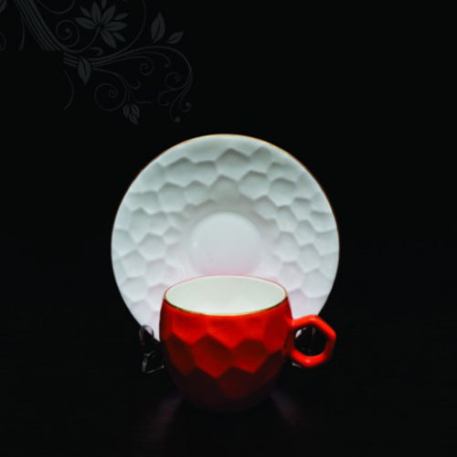 CERAMIC CUP AND SAUCER