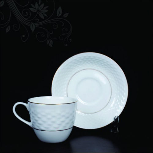 Ceramic Cup With White Saucer