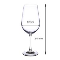 Bohemia Crystal Club Red Wine Glass Set  550ml Set of 4  Transparent