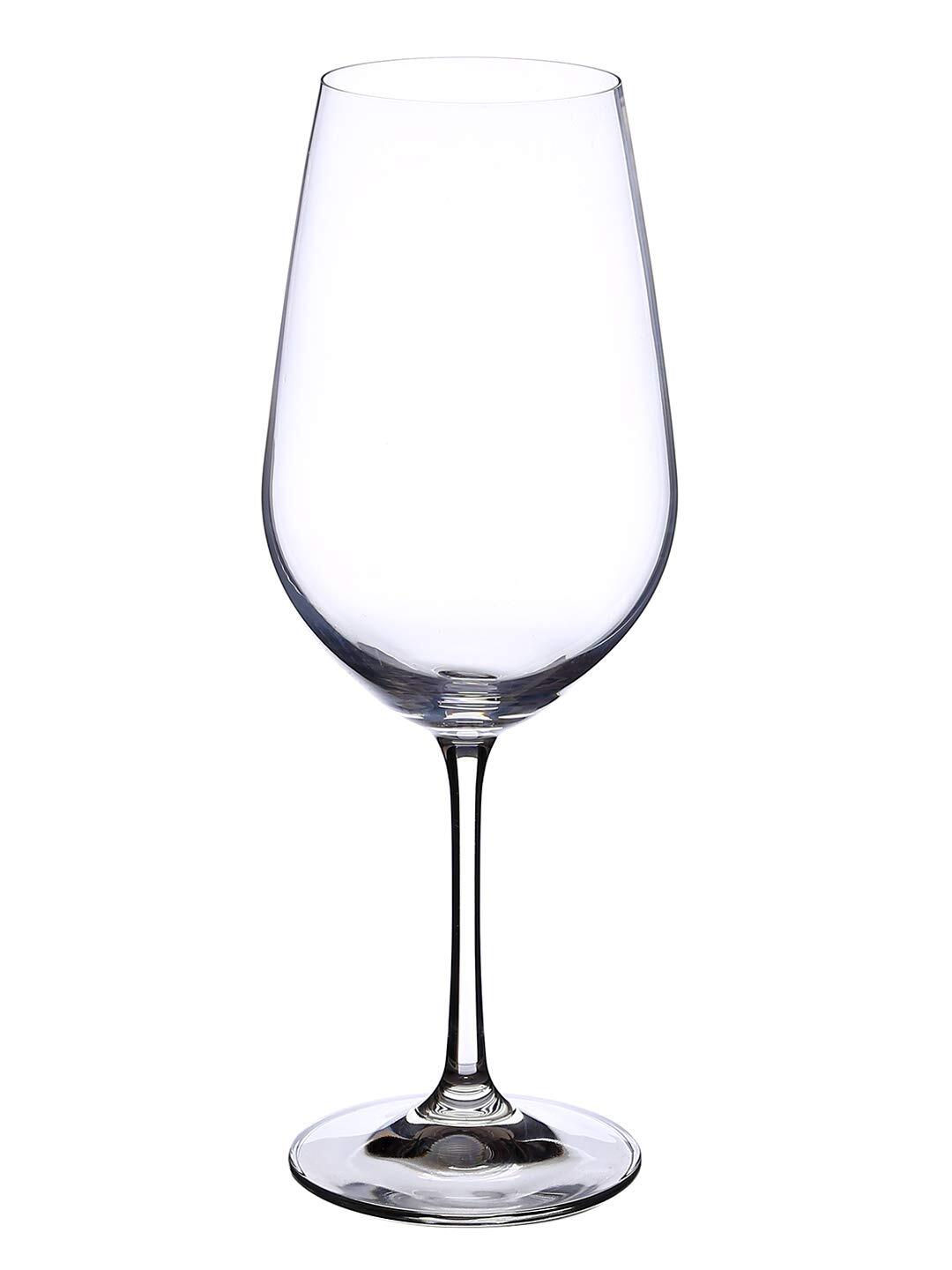 Bohemia Crystal Club Red Wine Glass Set  550ml Set of 4  Transparent