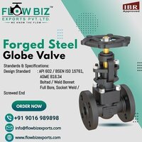 Forged Steel Globe Valve Manufacturer In Gandhidham - Color: Black