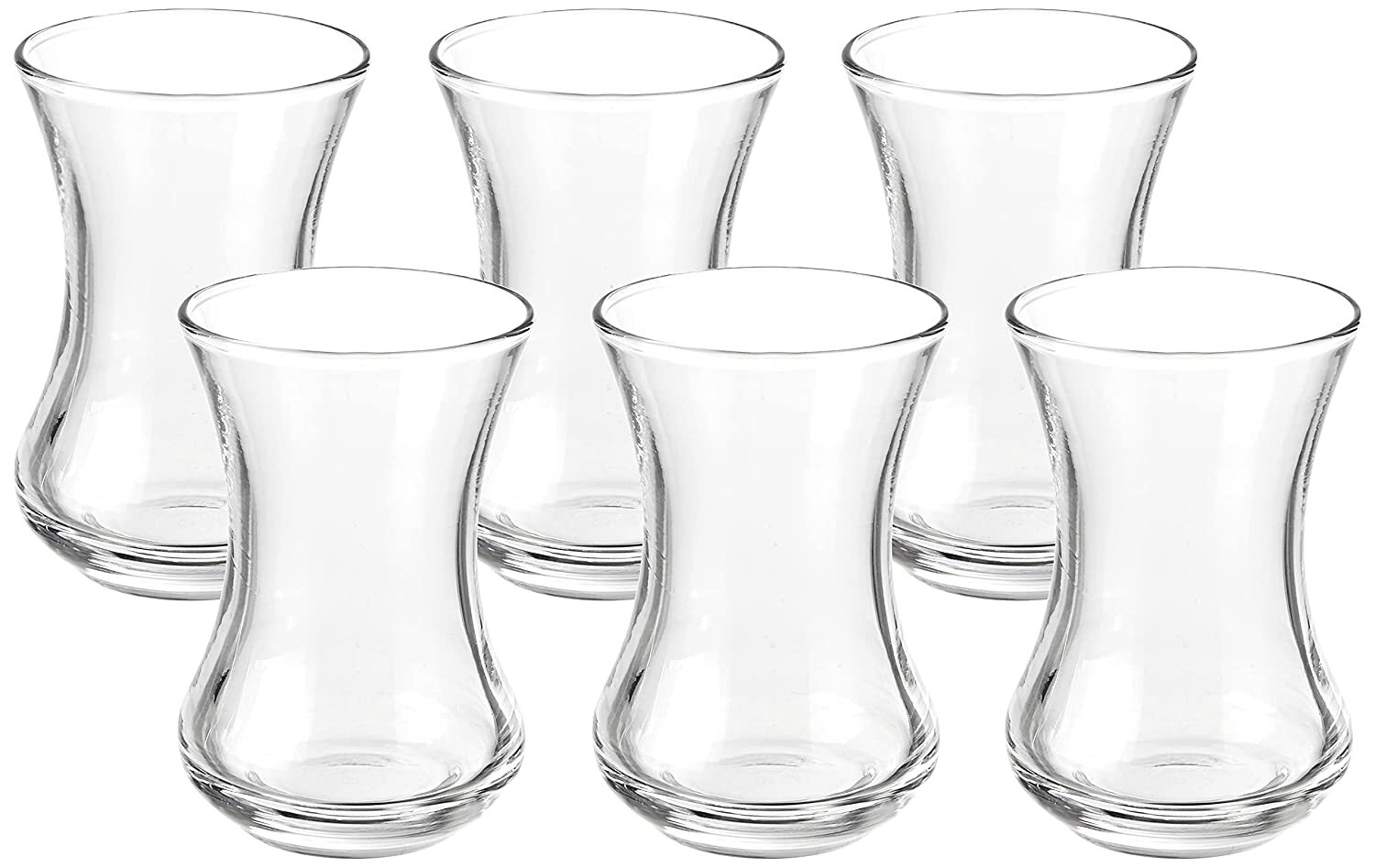 Uniglass Small Coffee Tea Glass Set  120ml  Transparent Set of 6