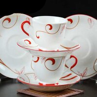 Ceramic Cup Saucer (white Design) - Durable Ceramic Material, 12 Oz Capacity, Elegant White Finish | Eco-friendly, Dishwasher & Microwave Safe
