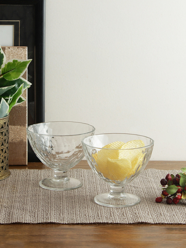 Uniglass Quartz Dessert Glass Bowls Set Transparent 375ml Set of 6