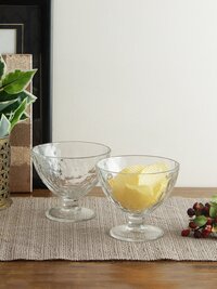 Uniglass Quartz Dessert Glass Bowls Set Transparent 375ml Set of 6