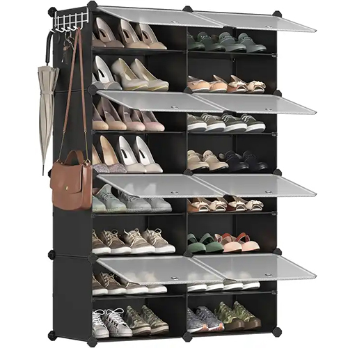 Machine Made Up-To-Date Styling Wrought Iron Shoe Rack