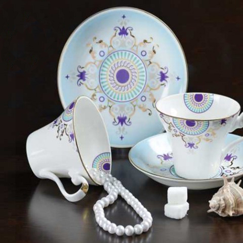 CERAMIC CUP SAUCER (WHITE DESIGN)