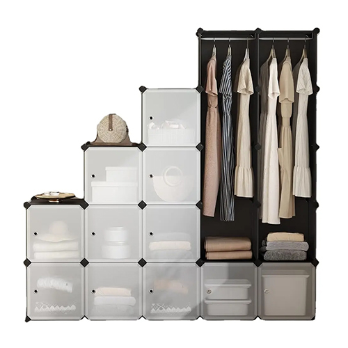 DIY Plastic Wardrobe Cabinets - White, Modern Design | Durable, Eco-Friendly, No Assembly Required