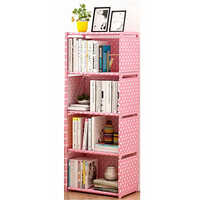 Diy Portable Folding Non Woven 4-tier Storage Cube Closet Organizer No Assembly Required