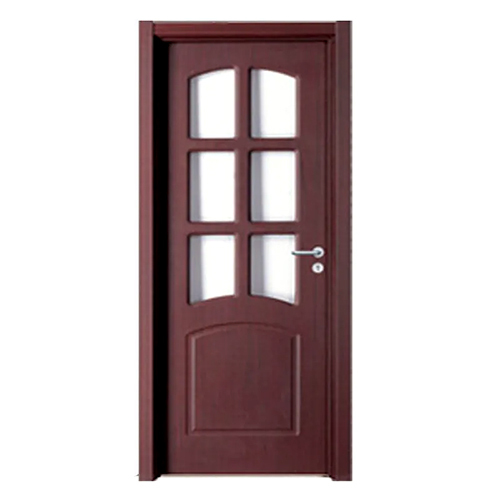 Glass Panel Pvc Wooden Doors Leaf Application: Interior