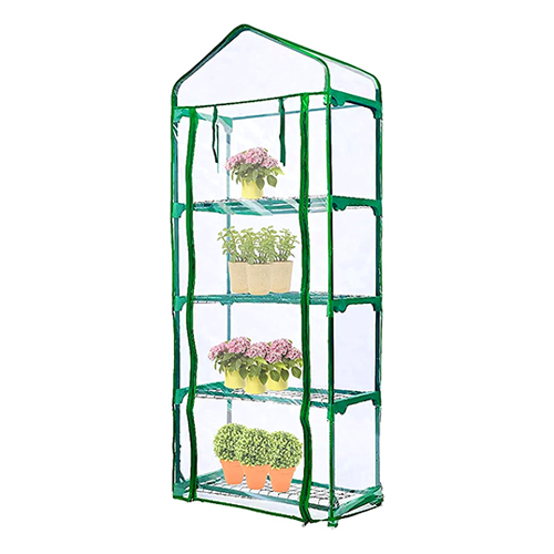 Home Garden Tunnel Greenhouse Portable Mini Grow Tent Base Material: Metal