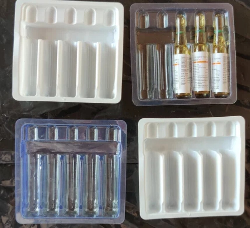Golden Ampoule Blister Packaging Tray