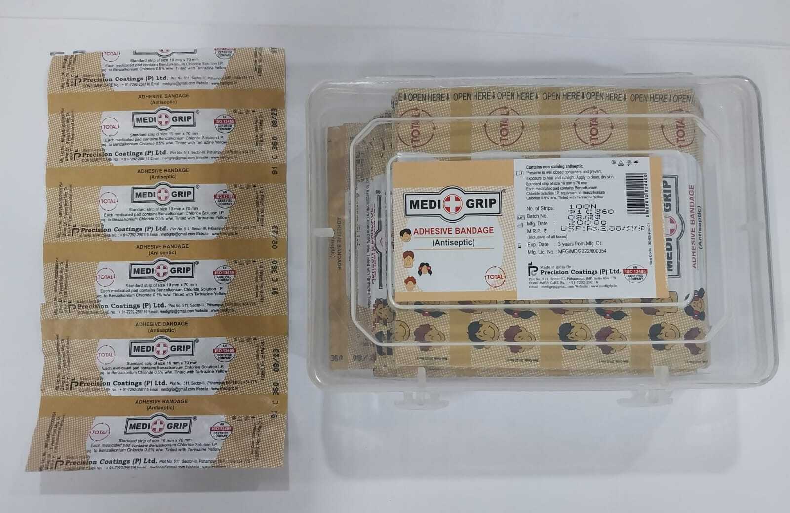 ADHESIVE BANDAGE ANTICEPTIC MEDICATED DRESSING